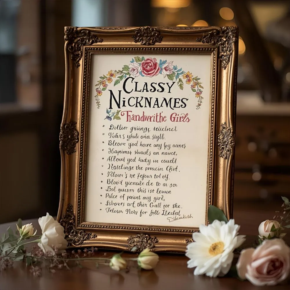 Classy Nicknames for Girls