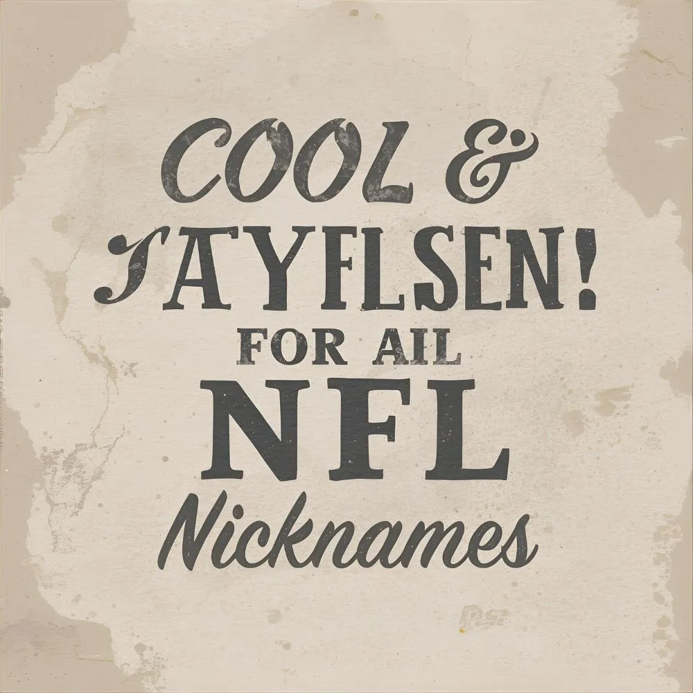 Cool & Stylish NFL Nicknames
