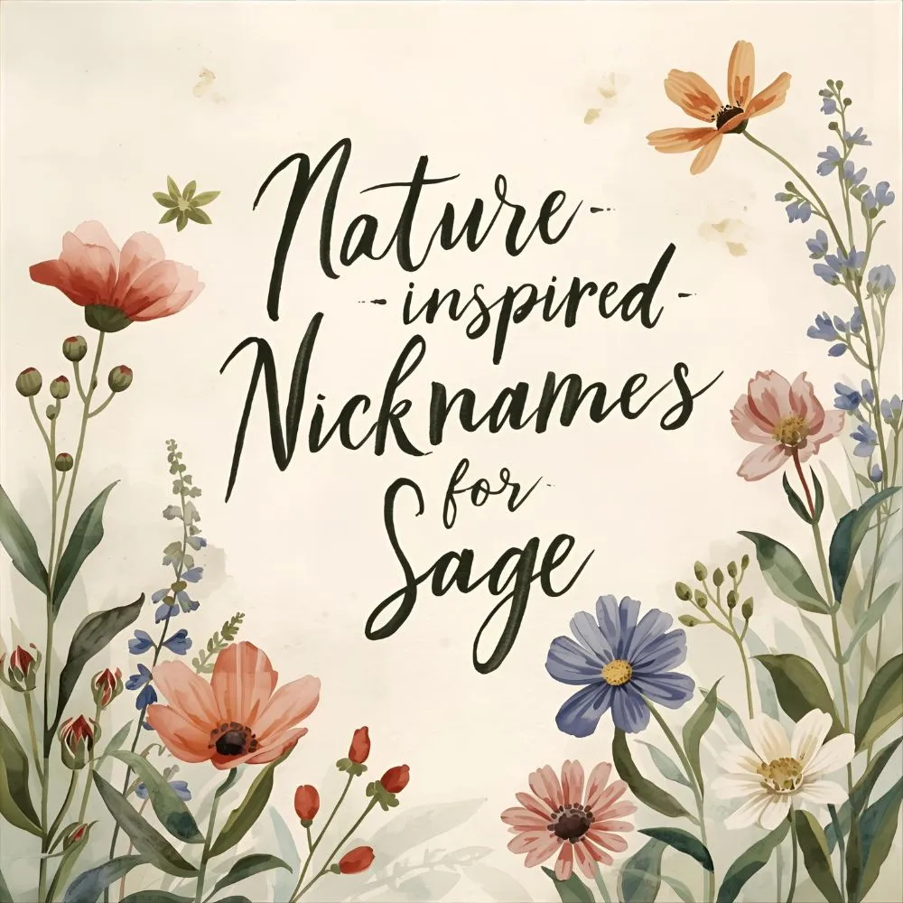 Nature-Inspired Nicknames for Sage