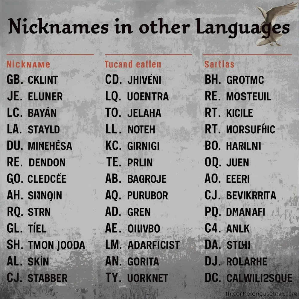 Nicknames in Other Languages