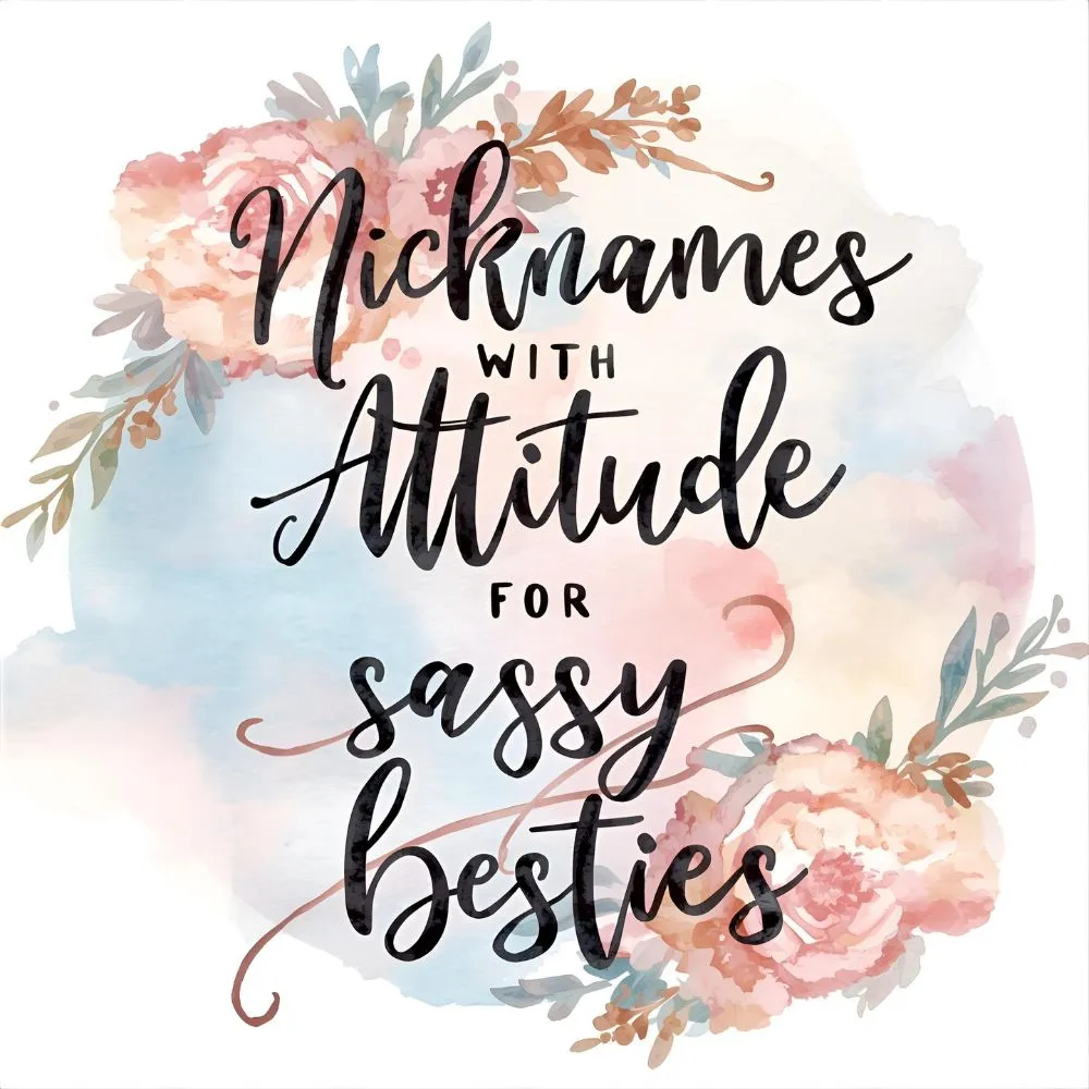 Nicknames with Attitude (For Sassy Besties)