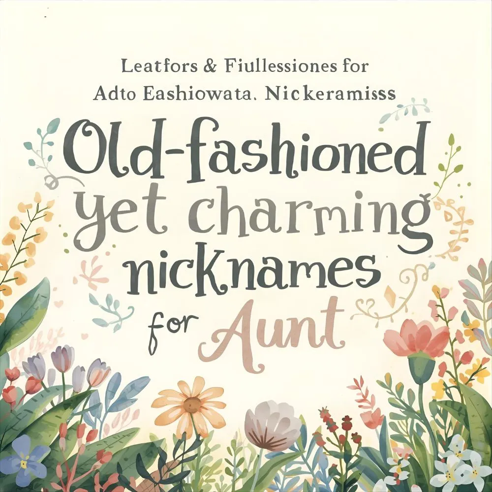 Old-Fashioned Yet Charming Nicknames for Aunt