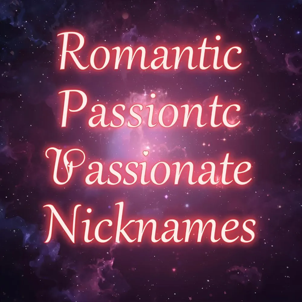 Romantic & Passionate Nicknames