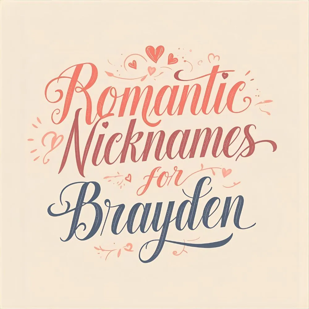 Romantic Nicknames for Brayden