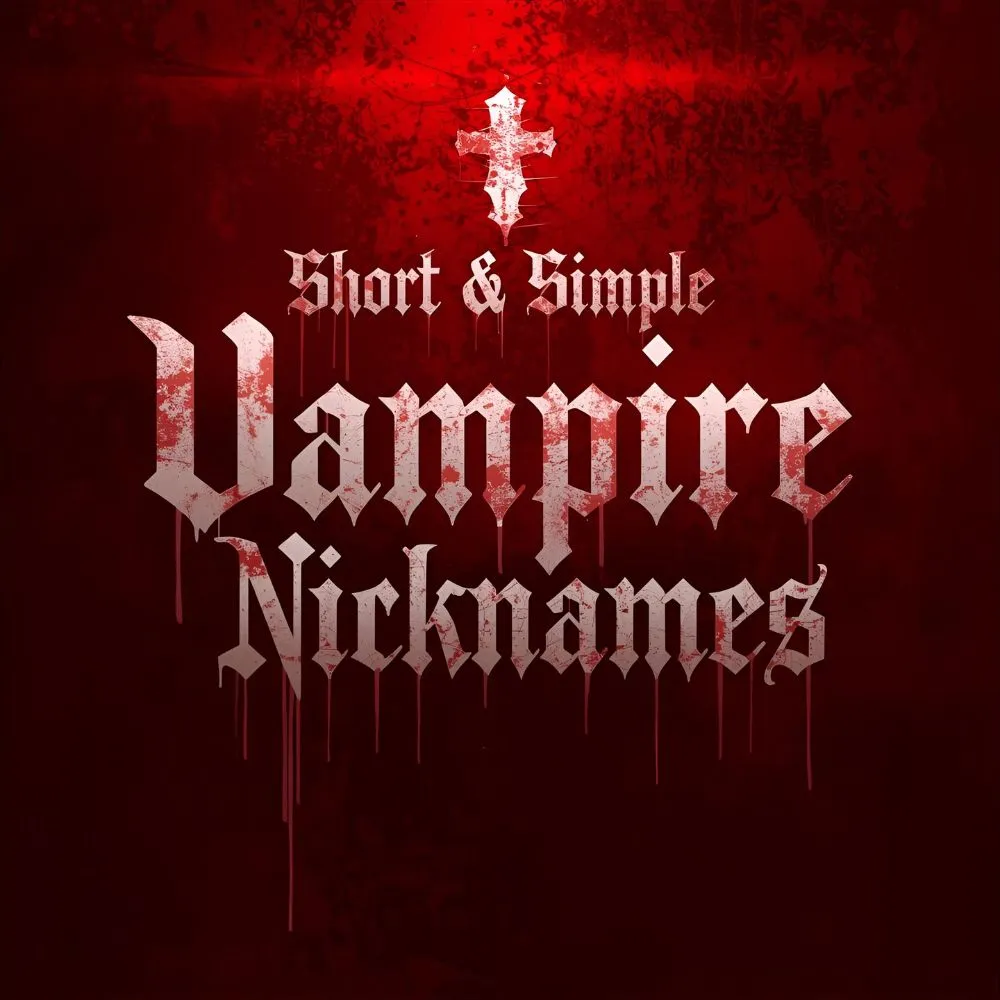 Short & Simple Vampire Nicknames