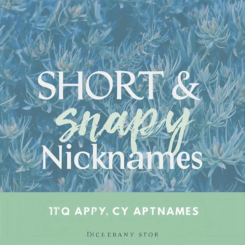 Short & Snappy Nicknames