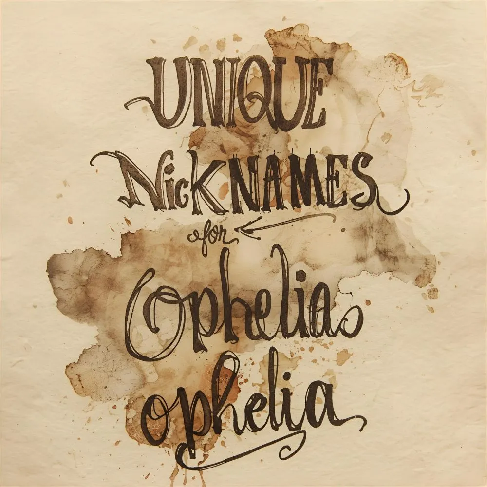 Unique Nicknames for Ophelia