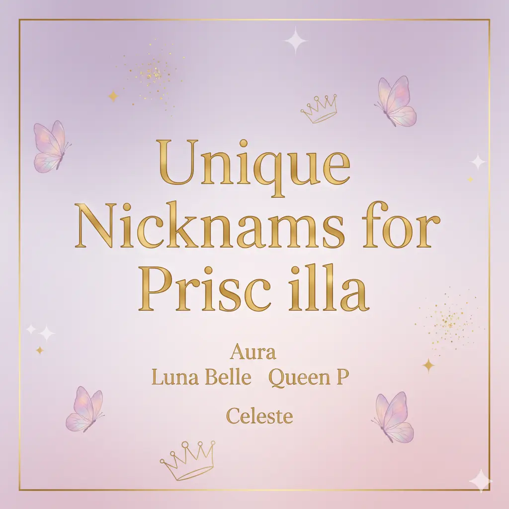 Unique Nicknames for Priscilla