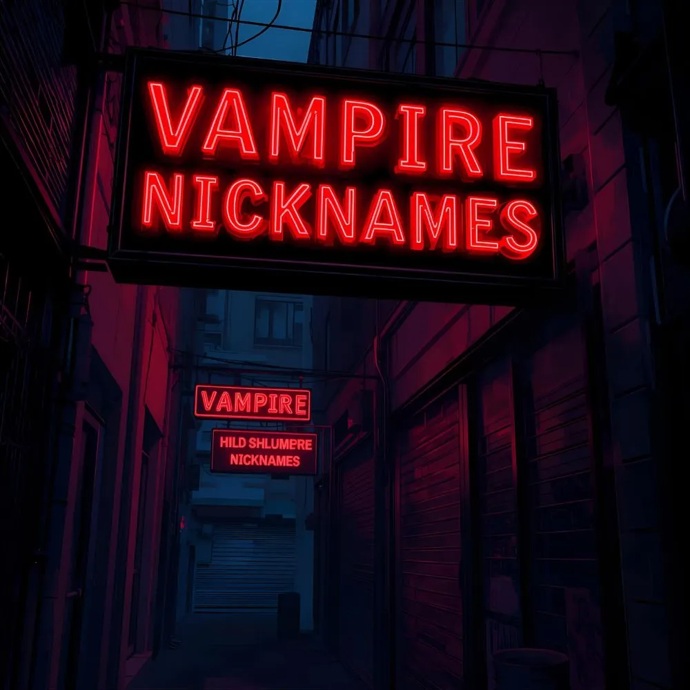 Unique Vampire Nicknames