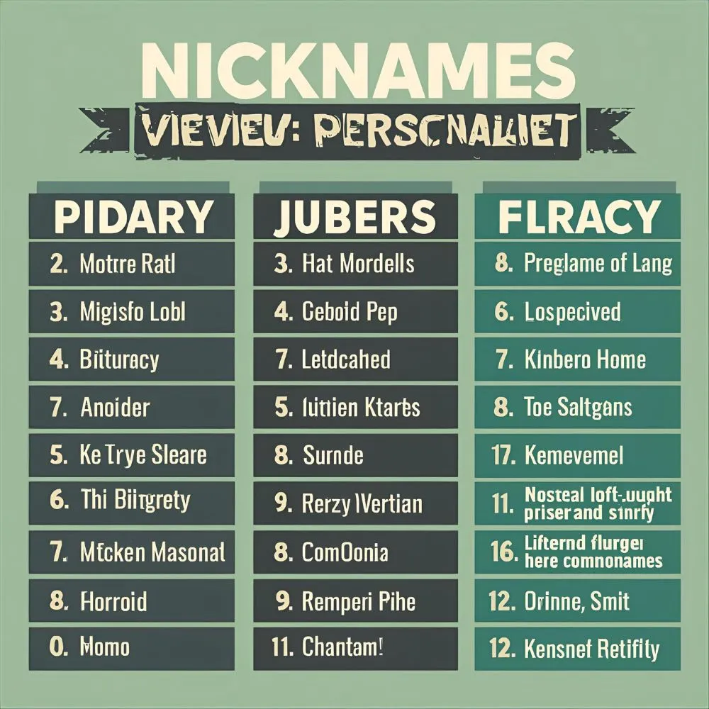 Nicknames Based on Personality