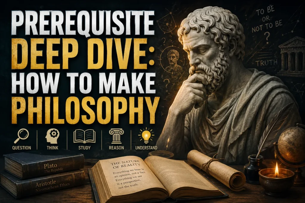 Prerequisite Deep Dive: How to Make Philosophy