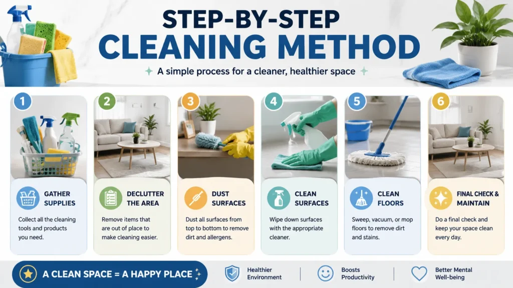 Step-by-Step Cleaning Method