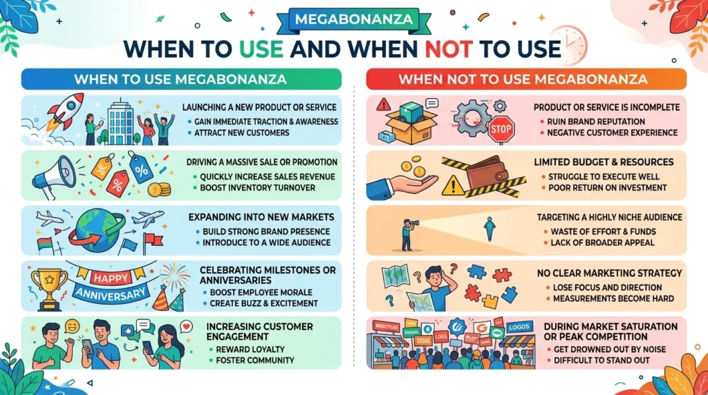 🕓 When to Use and When Not to Use MegaBonanza