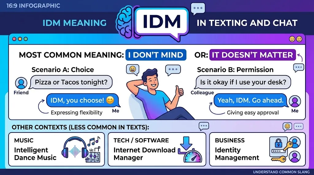 🧠 What Does IDM Mean in Text?