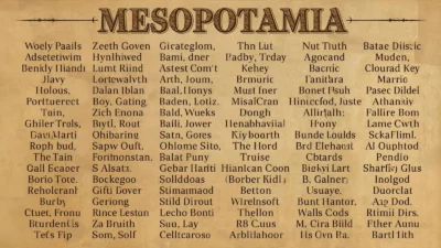 Mesopotamia Nicknames