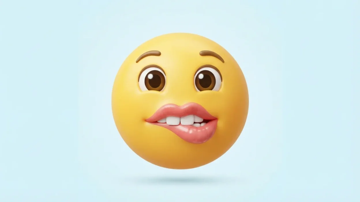 Lip Bite Emoji