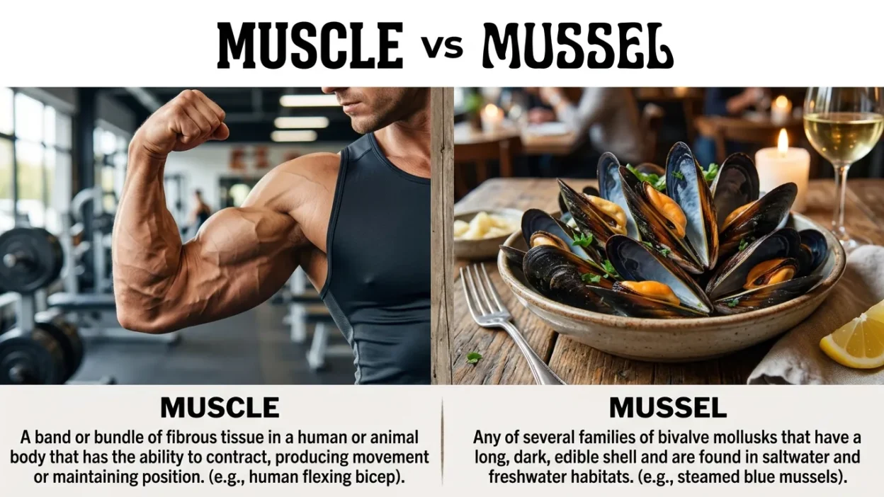Muscle vs Mussel