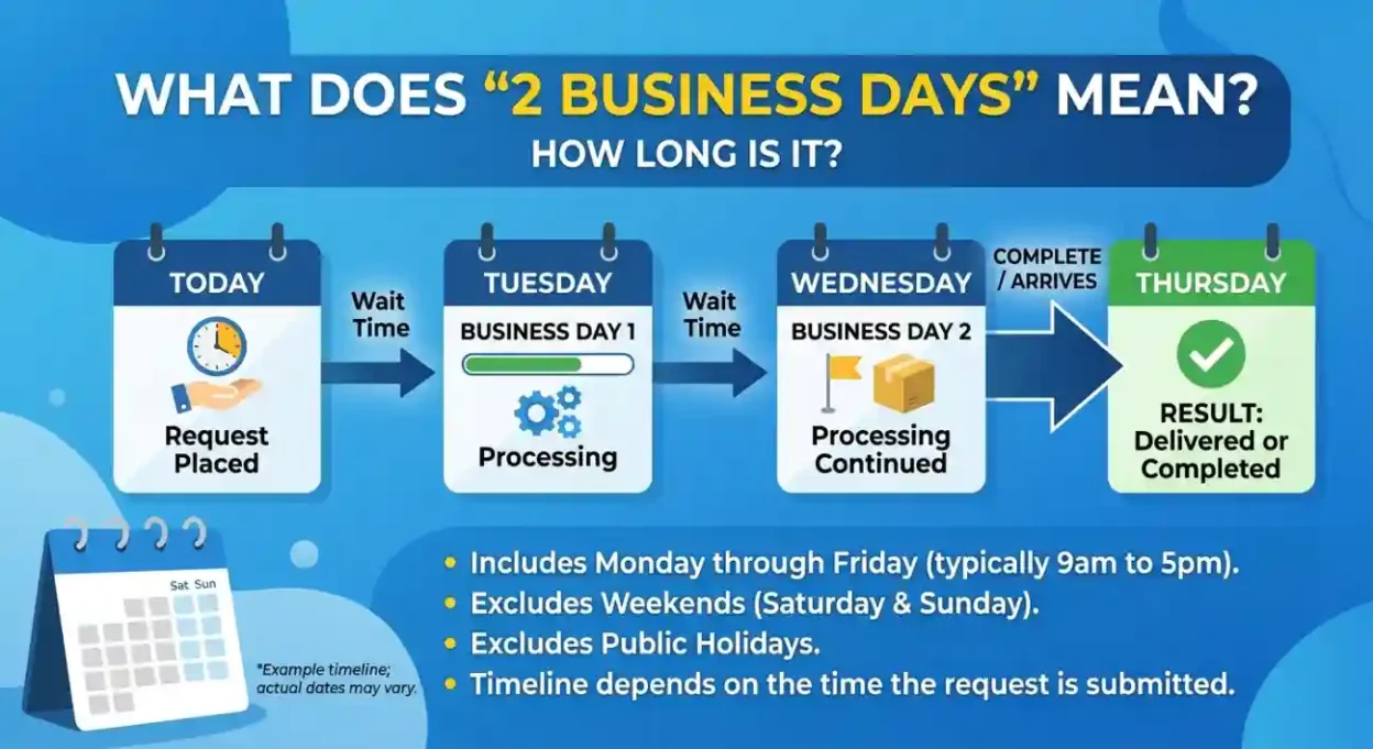 how long is 2 business days